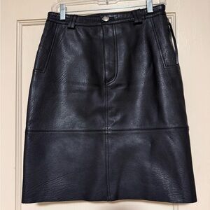 Aje Black Mini Leather Skirt